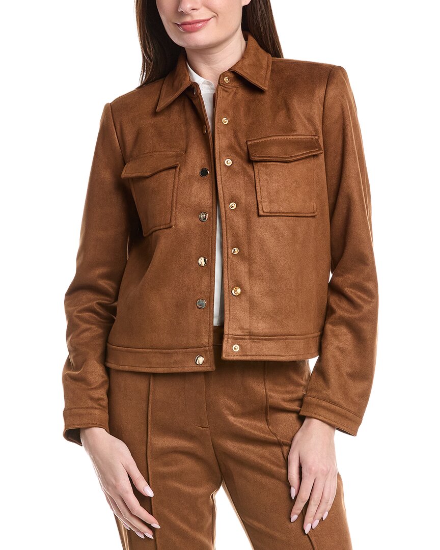 

Куртка T Tahari Snap Jacket, коричневый