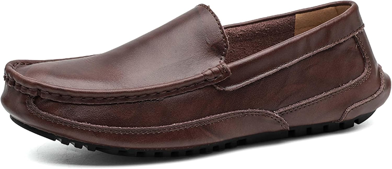 

Мужские лоферы Penny, модная деловая повседневная и официальная обувь, дышащие, удобные, для ходьбы, вождения, офиса, форменных мероприятий, банкетов, свадеб, костюмов и платьев, кожаные туфли Generic, темно-коричневый