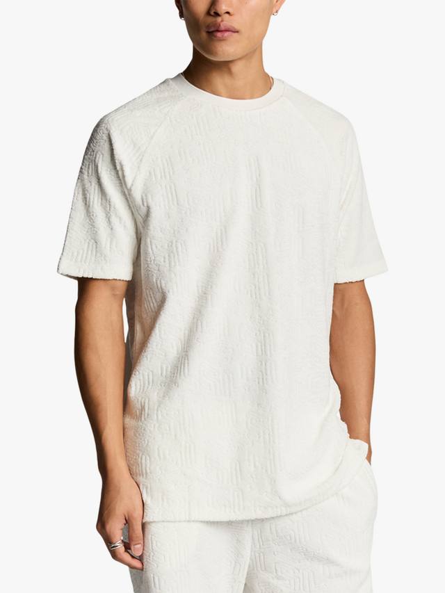 

Махровая футболка с эмблемой обычного покроя Lyle & Scott, цвет Chalk