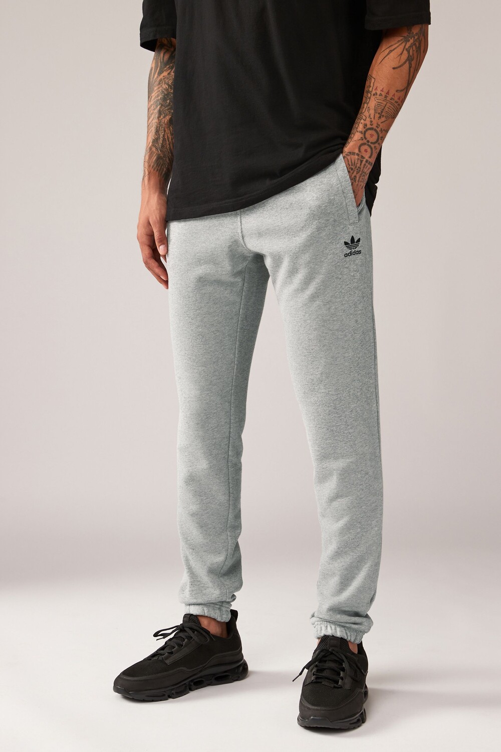 

Спортивные брюки Adidas trefoil essentials из 100% хлопка Adidas Originals, серый