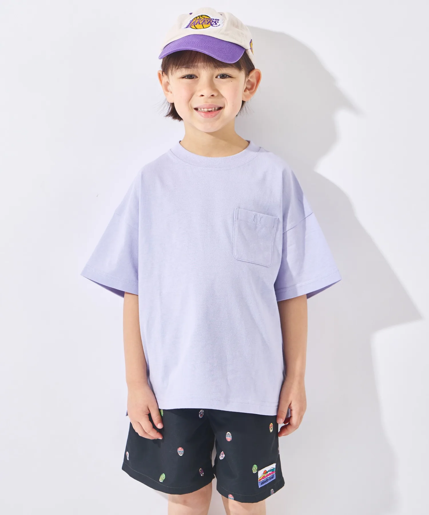 Детская футболка с коротким рукавом из 100% хлопка ever closet Stamen T-shirt лавандовая