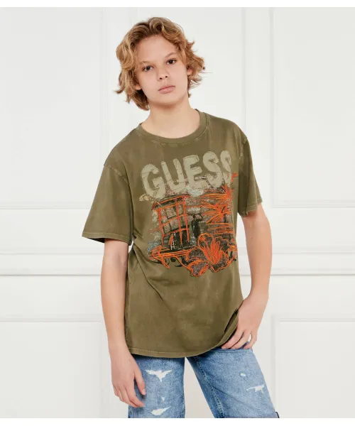 

Футболка Oversize fit Guess, зеленый