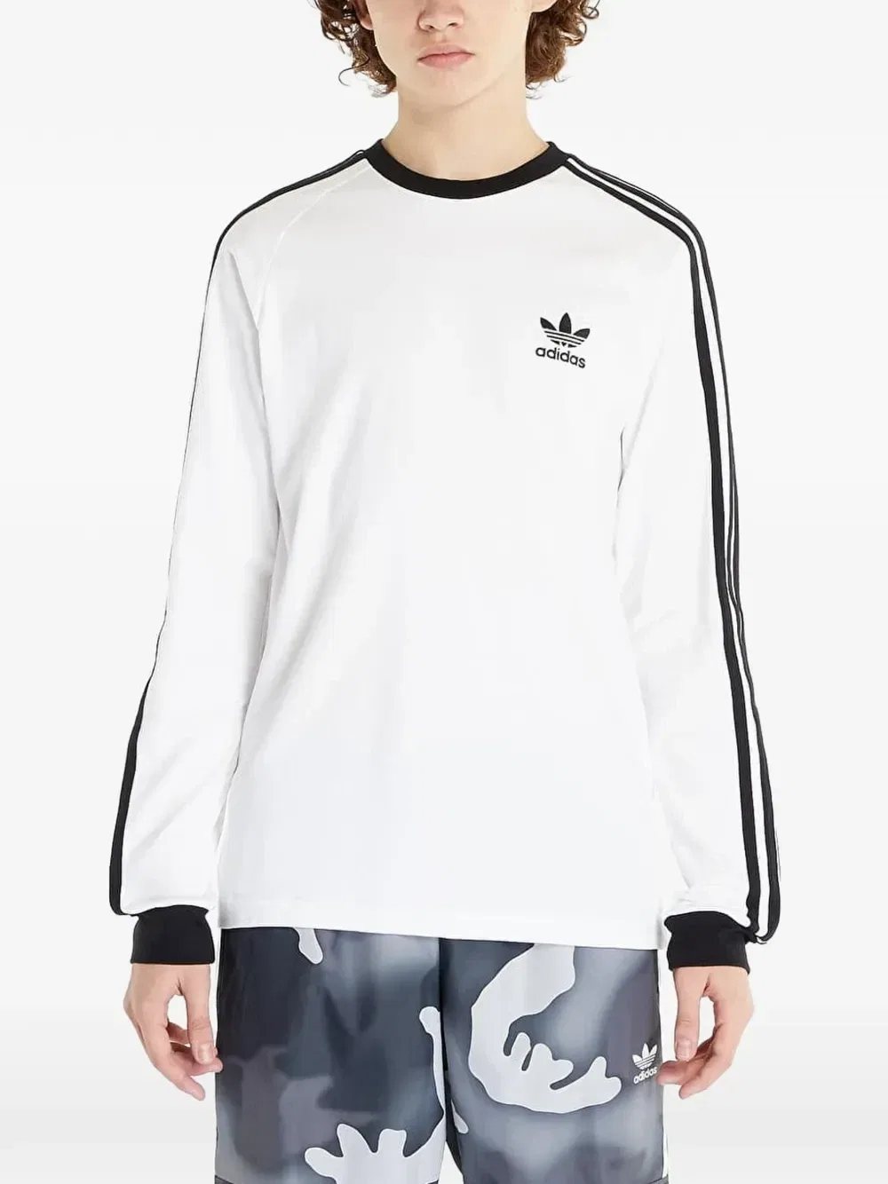 Футболка с рукавами реглан и полосками adidas, белый