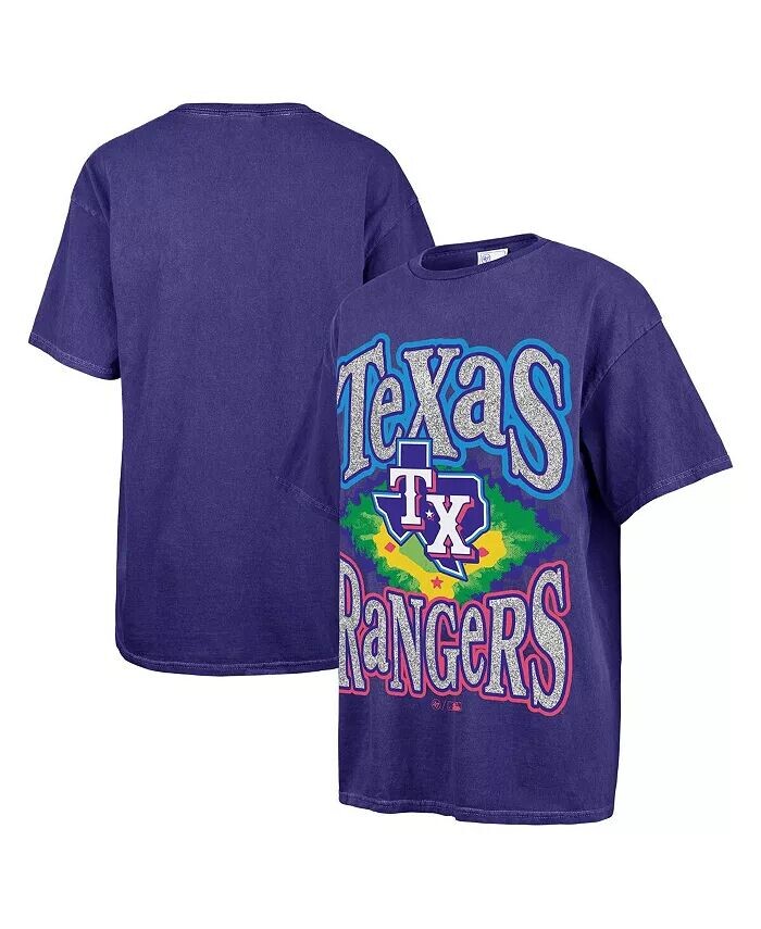 

Женская футболка бойфренда Navy Texas Rangers с мигающими огнями '47 Brand
