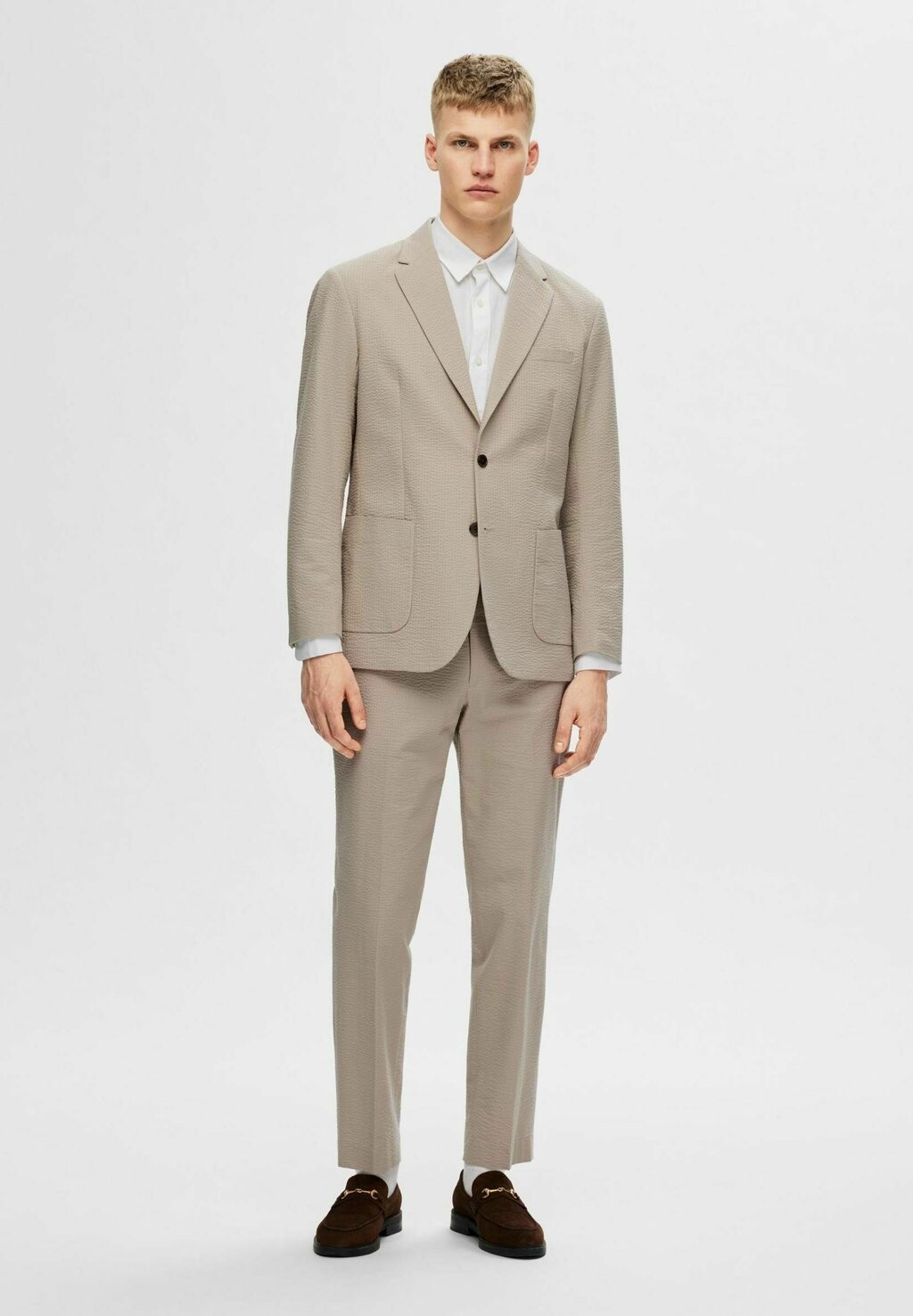 

Пиджак REGULAR FIT SEERSUCKER Selected Homme, бежевый