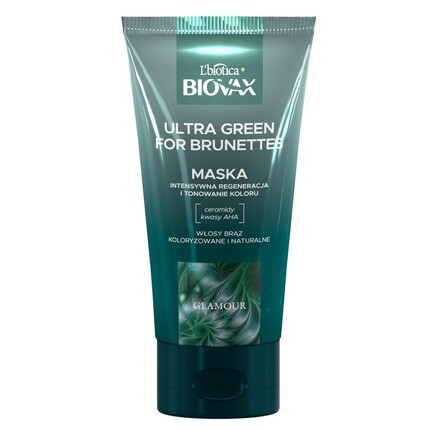 

L'biotica Biovax Glamour Ultra Green Маска для волос для брюнеток 150 мл