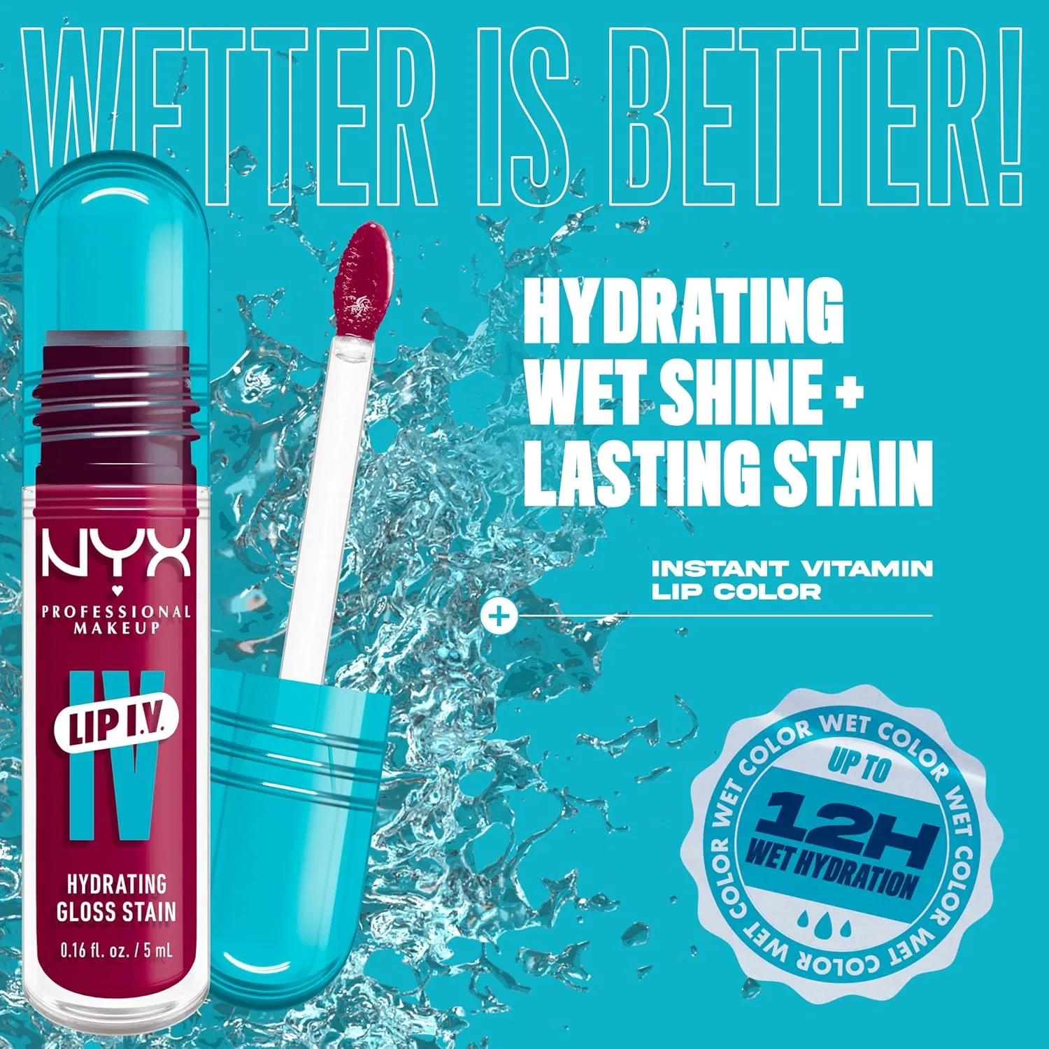 Увлажняющий блеск-сыворотка для губ «LIP IV Hydrating Gloss Serum» от NYX Professional Makeup Nyx Professional Makeup, 19 Magenta Mist — фото 3