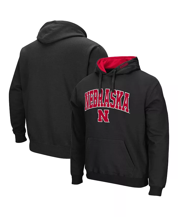 

Мужская толстовка с капюшоном Nebraska Huskers Arch & Logo 3.0 Colosseum, черный