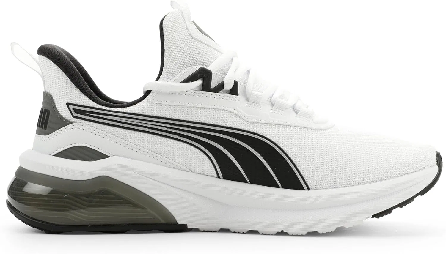 Кроссовки Puma Seeker Herren-Schuhe, Puma Weiß Puma Schwarz Flach Mittelgrau — фото 4