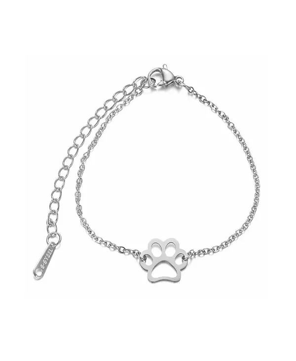 

Браслет-Цепочка Eternalprint с подвесками в виде отпечатка лапы Hollywood Sensation, silver