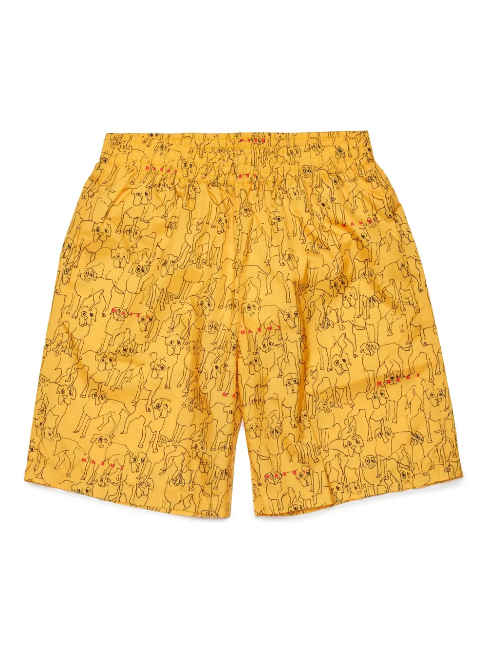 

Плавки-шорты с принтом Marni Kids, желтый