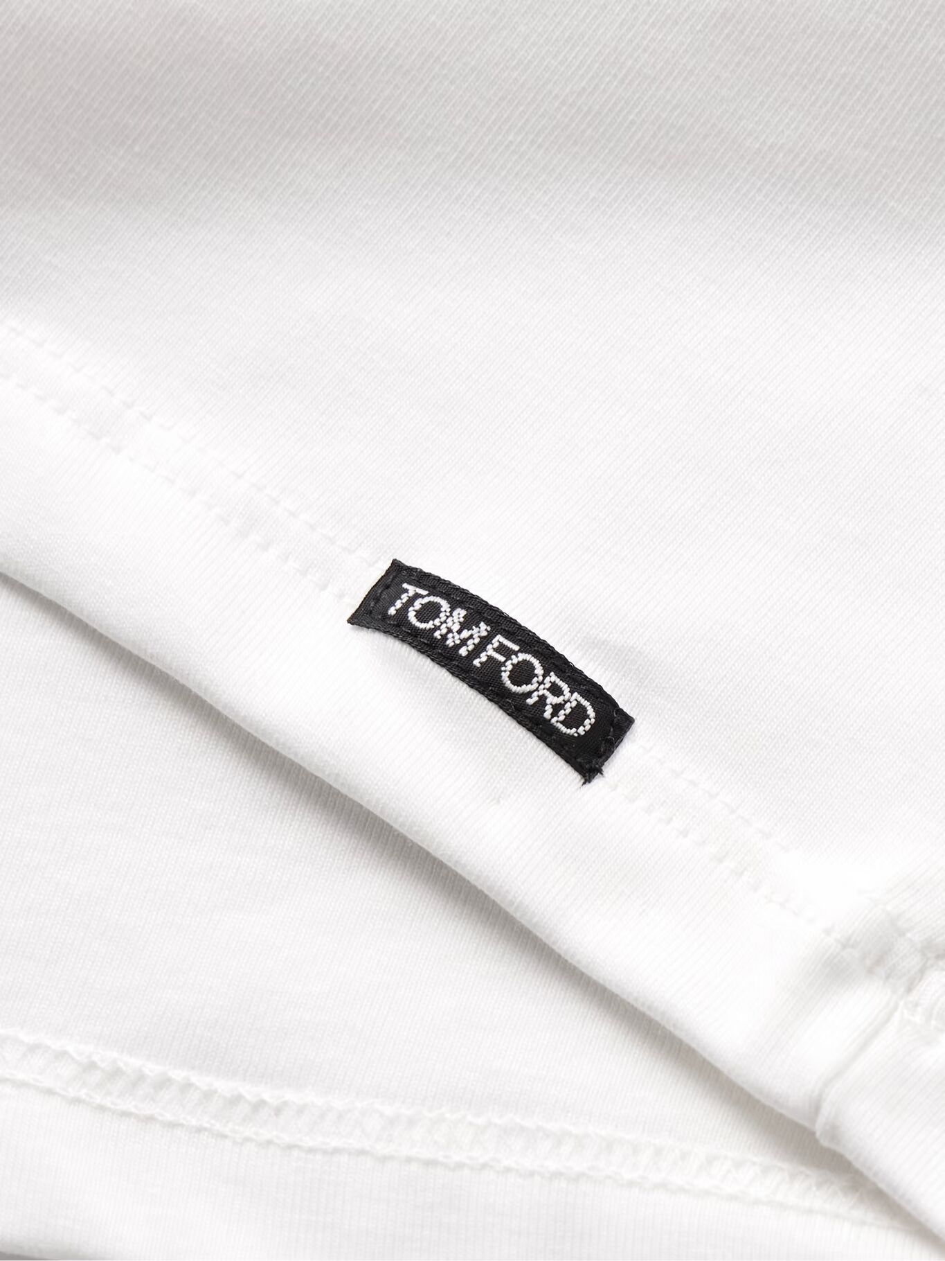 

Футболка-пижама Henley из эластичного хлопкового джерси TOM FORD, белый
