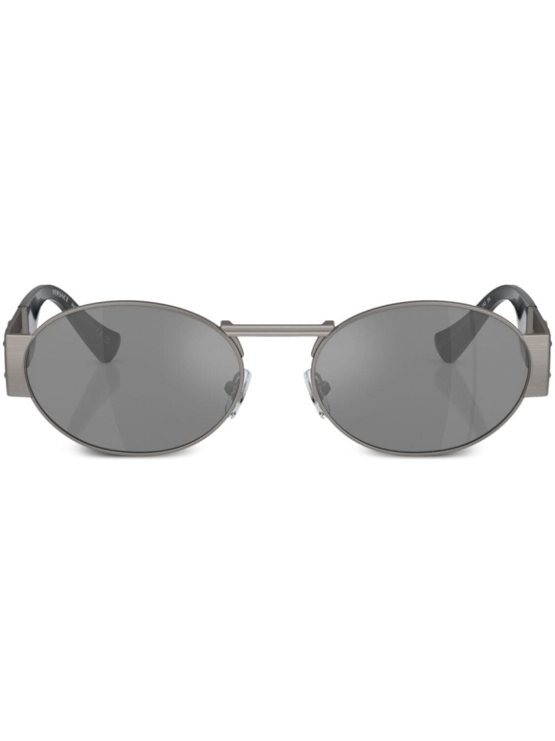 

Versace Eyewear солнцезащитные очки в овальной оправе с декором Medusa, серый