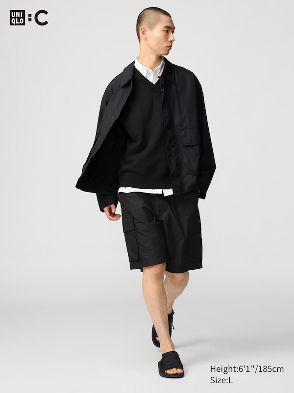

Широкие шорты-карго Uniqlo, черный