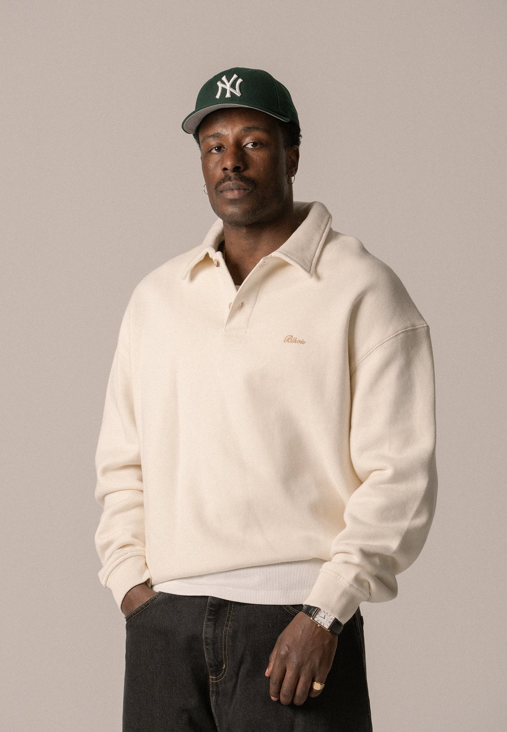 

Рубашка поло SCRIPT UNISEX - Sweatshirt BLKVIS, кремовый