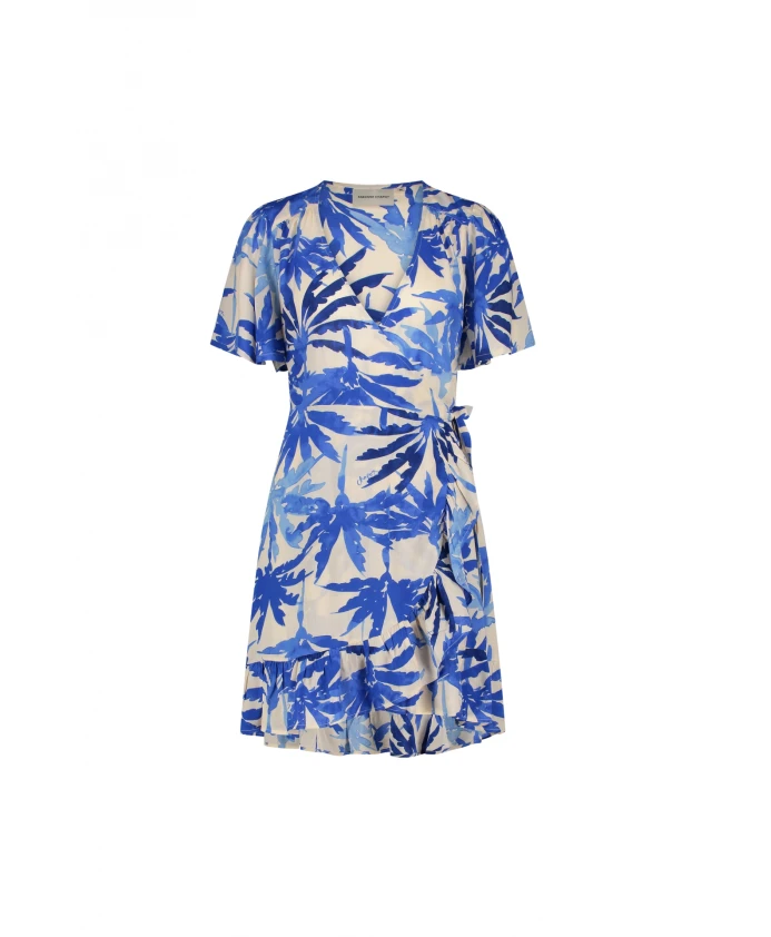 

Синее платье-бабочка с поясом Fabienne Chapot, мультиколор