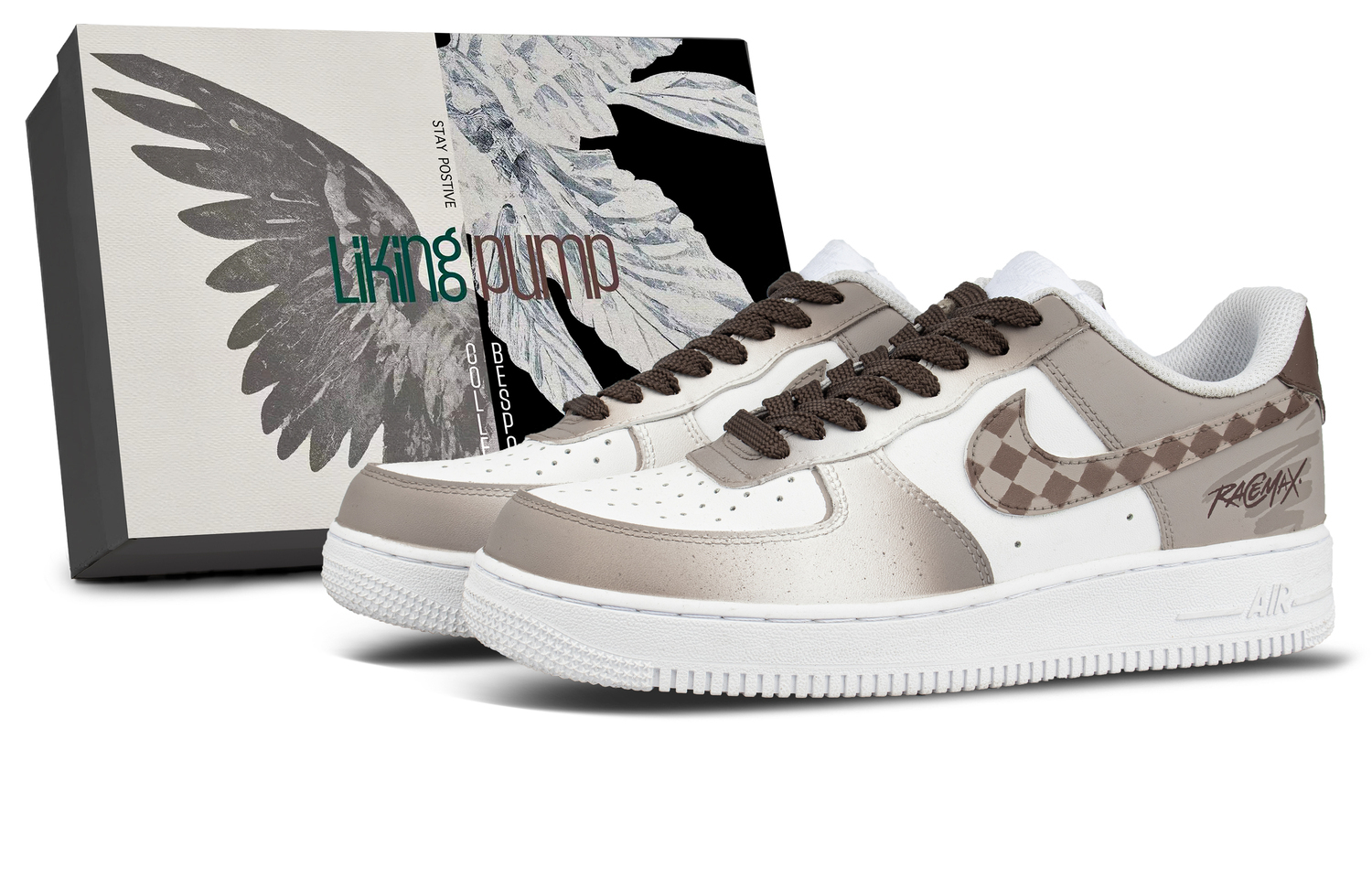 

Кожаные легкие и дышащие низкие кроссовки для скейтбординга Unisex Nike, экрю светло коричневый