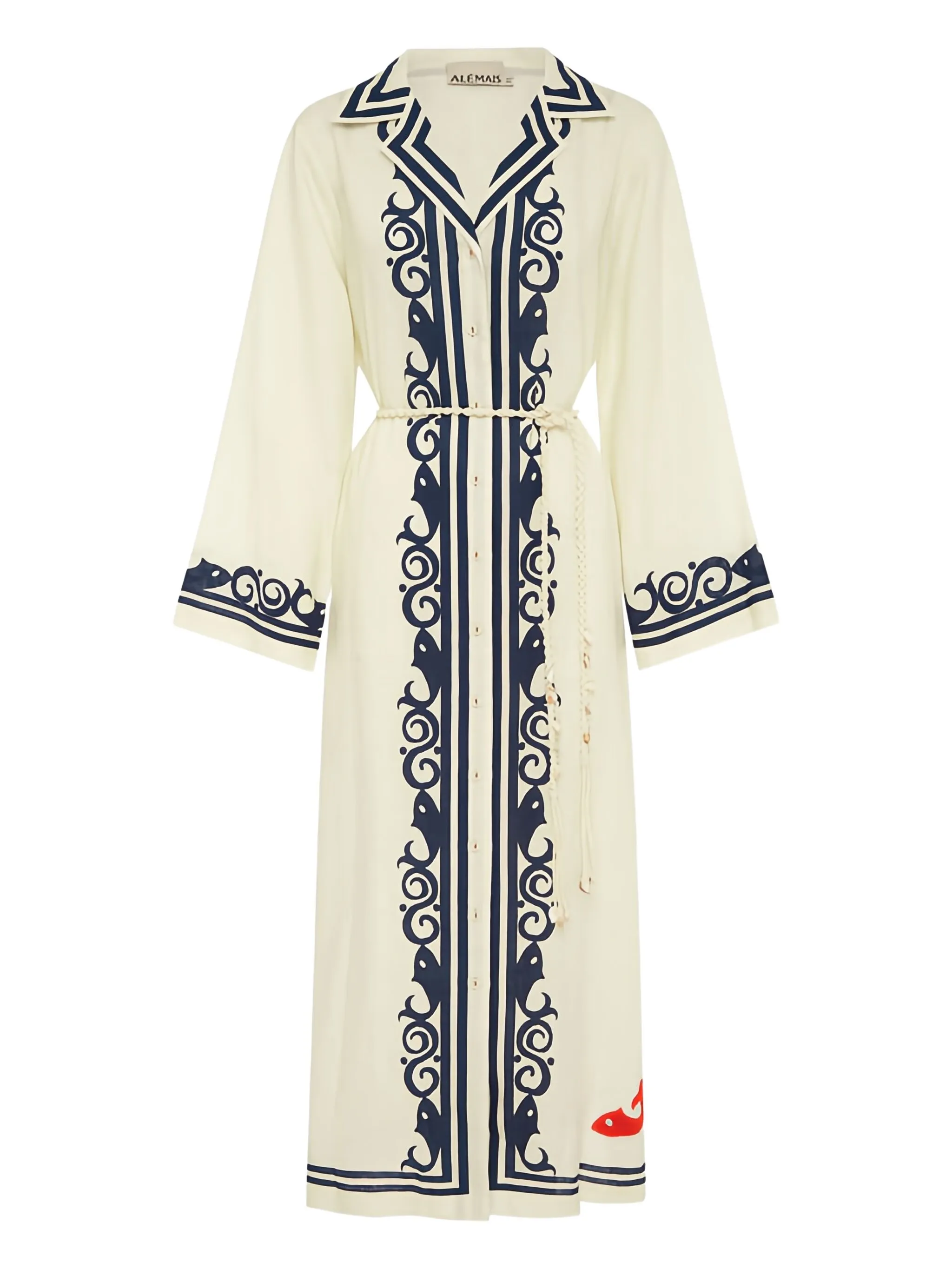 

Платье макси Marine с вышивкой Alemais, белый