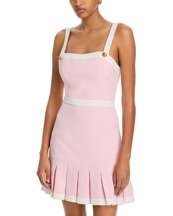 

Мини-платье Clarine с квадратным вырезом Alice and Olivia, розовый