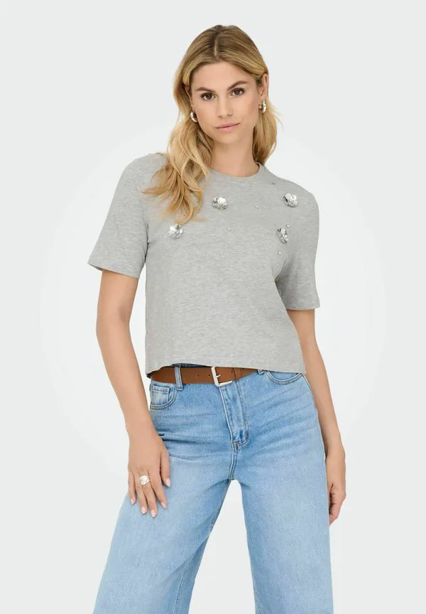 

Футболка с принтом сильвии Only, Light Grey Melange, Серый, Футболка с принтом сильвии Only, Light Grey Melange