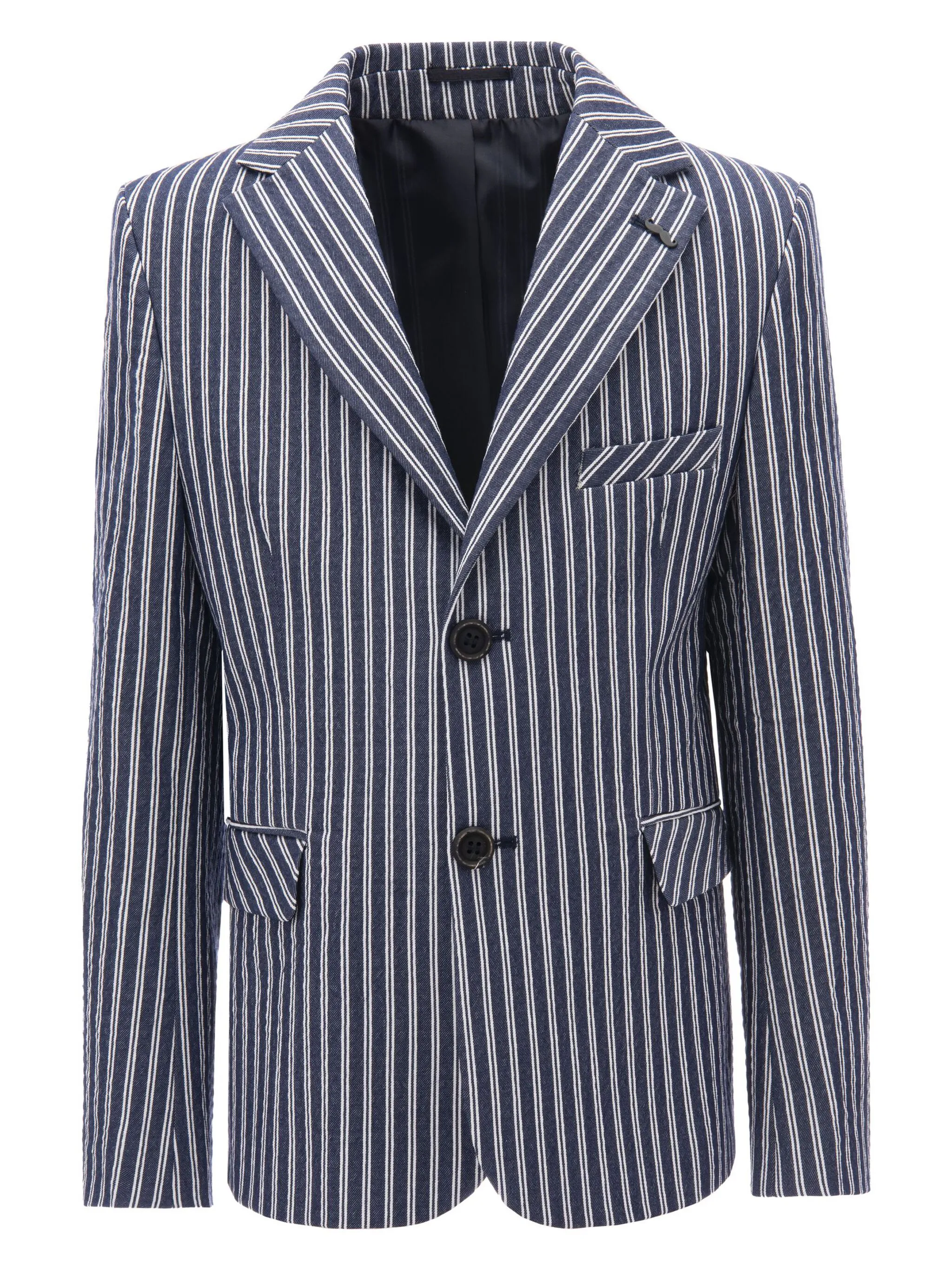 

Однобортный блейзер в полоску Moustache, синий