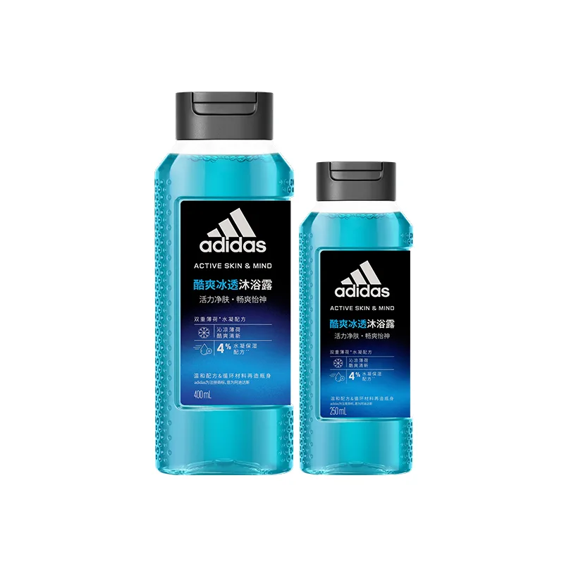 Adidas Очищающий гель для душа для мужчин с увлажнением и отшелушиванием, 250 мл/250 мл*2/400 мл*2, Active Trigger 250ml — фото 2