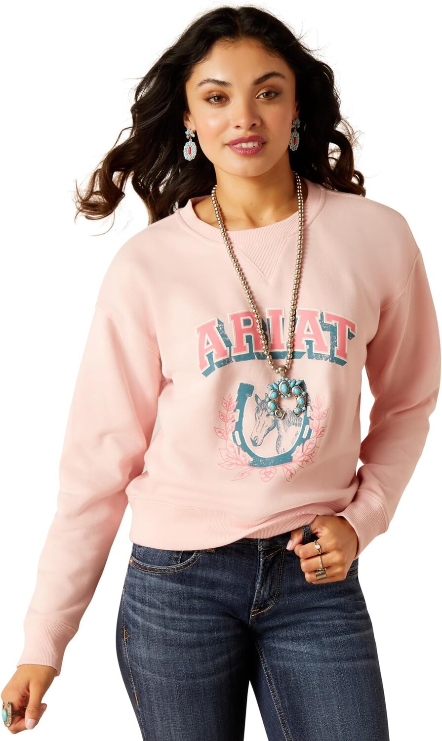

Толстовка Ariat College Sweatshirt, цвет Blushing Rose