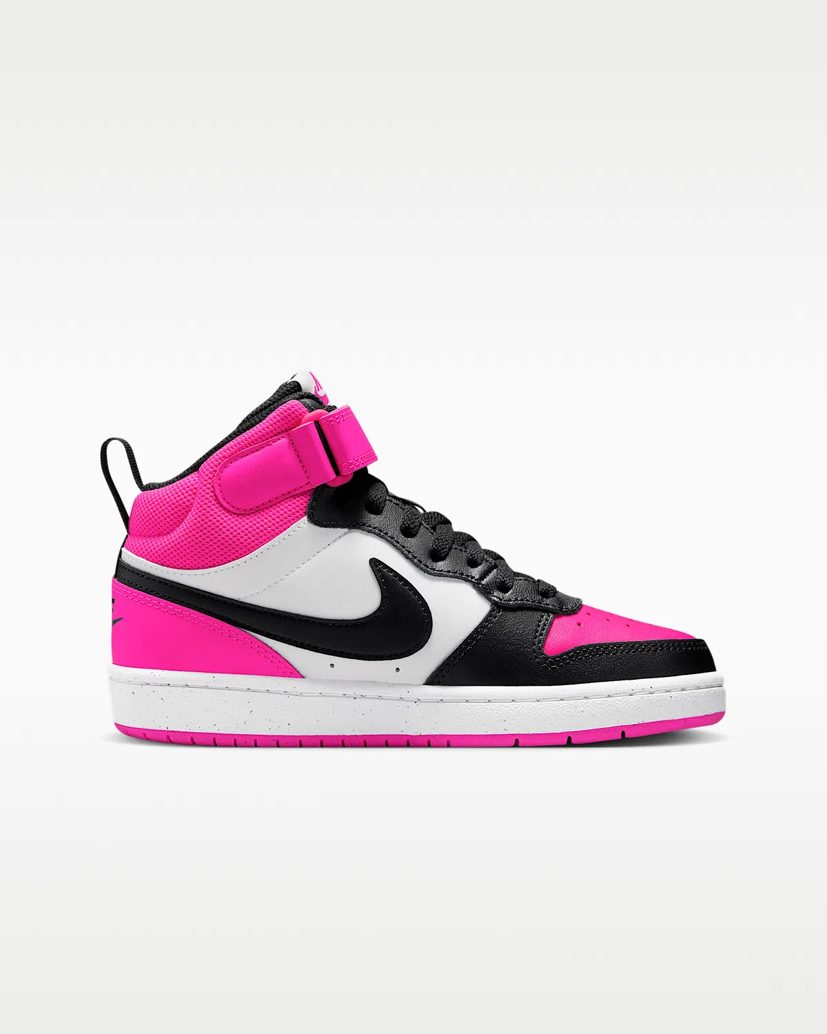 Кроссовки Nike Court Borough Mid 2 для детей, White/Fierce Pink/Black — фото 3