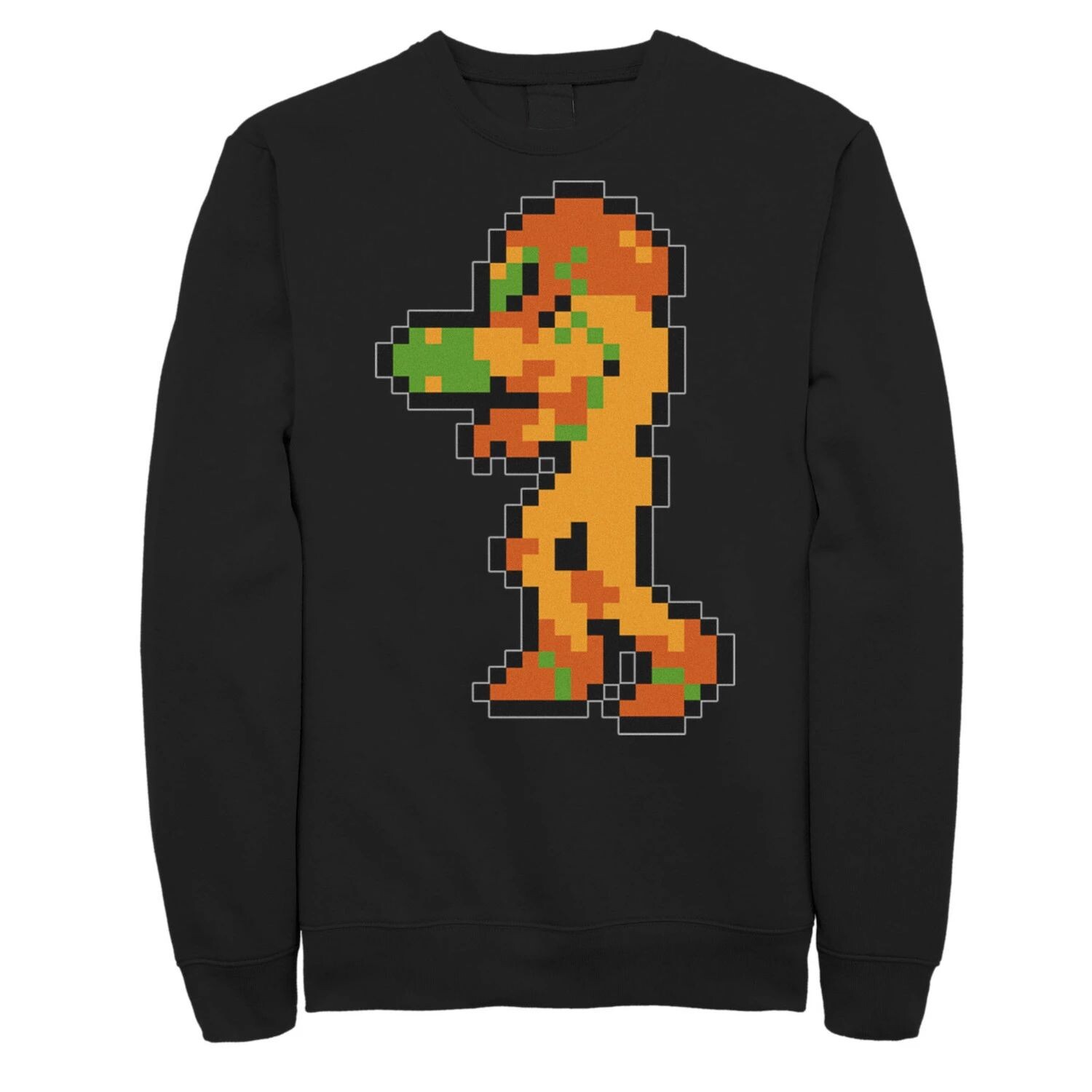 

Мужской костюм Nintendo Samus, красочный пиксельный свитшот Licensed Character