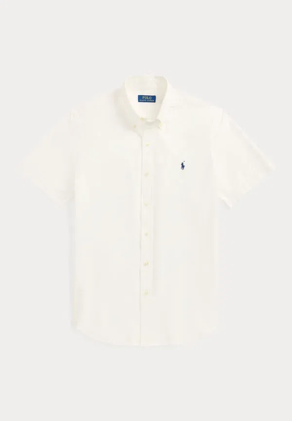 Рубашка приталенная стрейч-поплин Polo Ralph Lauren, белый — фото 4