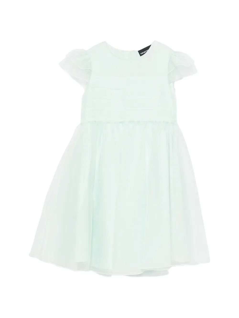 

Платье с оборчатыми рукавами Emporio Armani Kids, зеленый