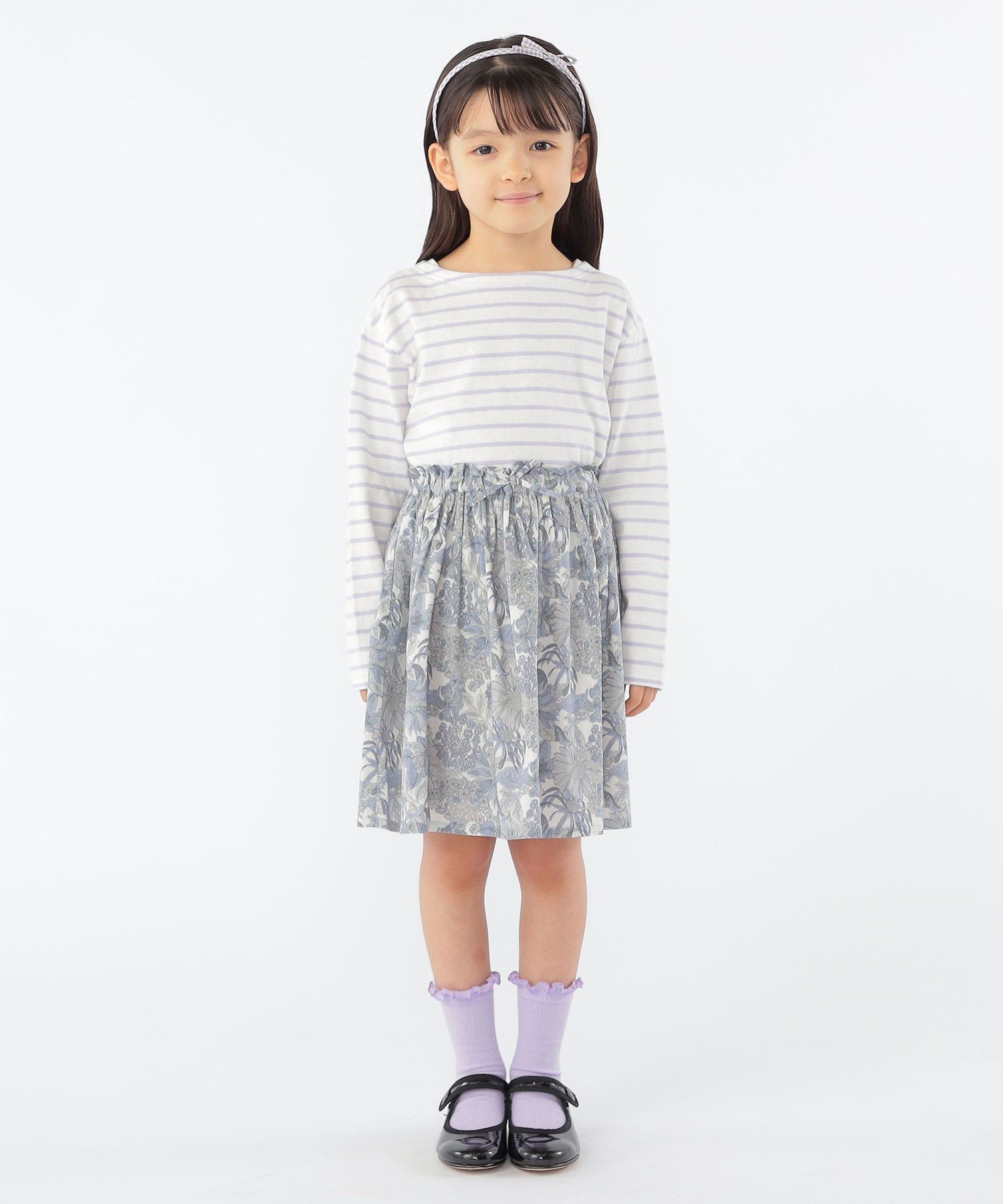 Детская футболка с длинным рукавом в полоску (100–130 см) SHIPS KIDS, Lavender — фото 4