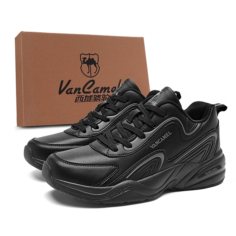 

VanCamel Высокие противоскользящие износостойкие легкие низкие уличные ботинки унисекс черный бокс, цвет Black Box