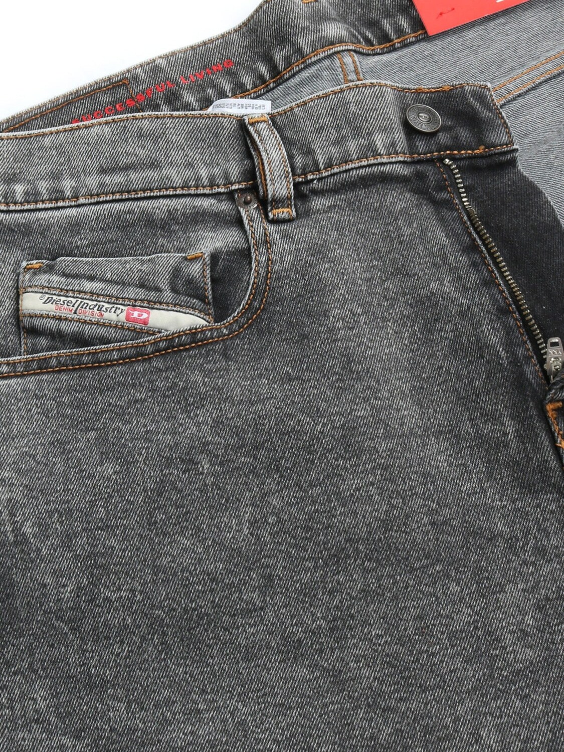 DIESEL Джинсы Slim fit 'D-STRUKT 09D78' в сером дениме — фото 4