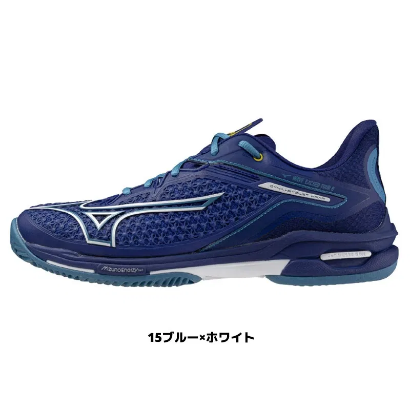Унисекс кроссовки для тенниса «Wave Exceed Tour 6 OC» от Mizuno, 37 White X Mint X Blue — фото 2