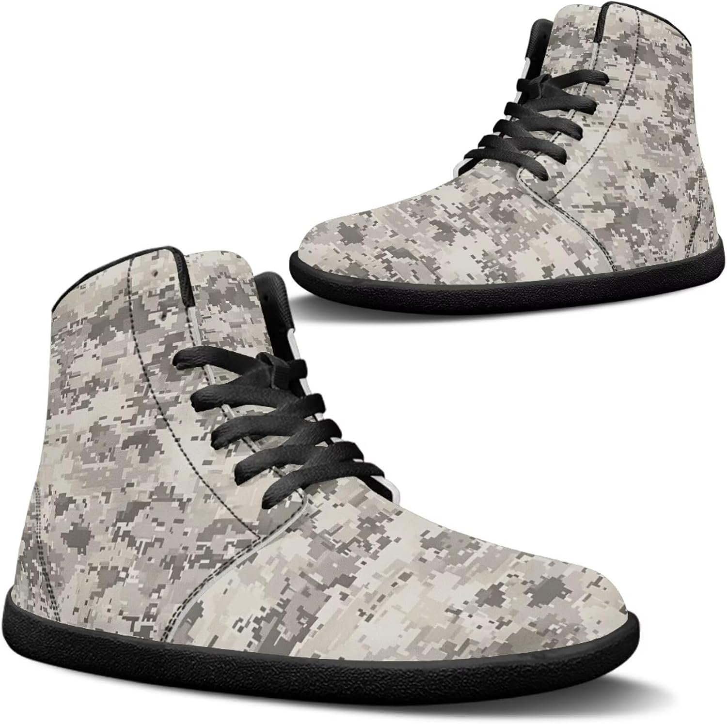 

Мужские высокие кроссовки Jeiento с камуфляжным принтом, широкий размер, босоножки, повседневная обувь для прогулок, серый