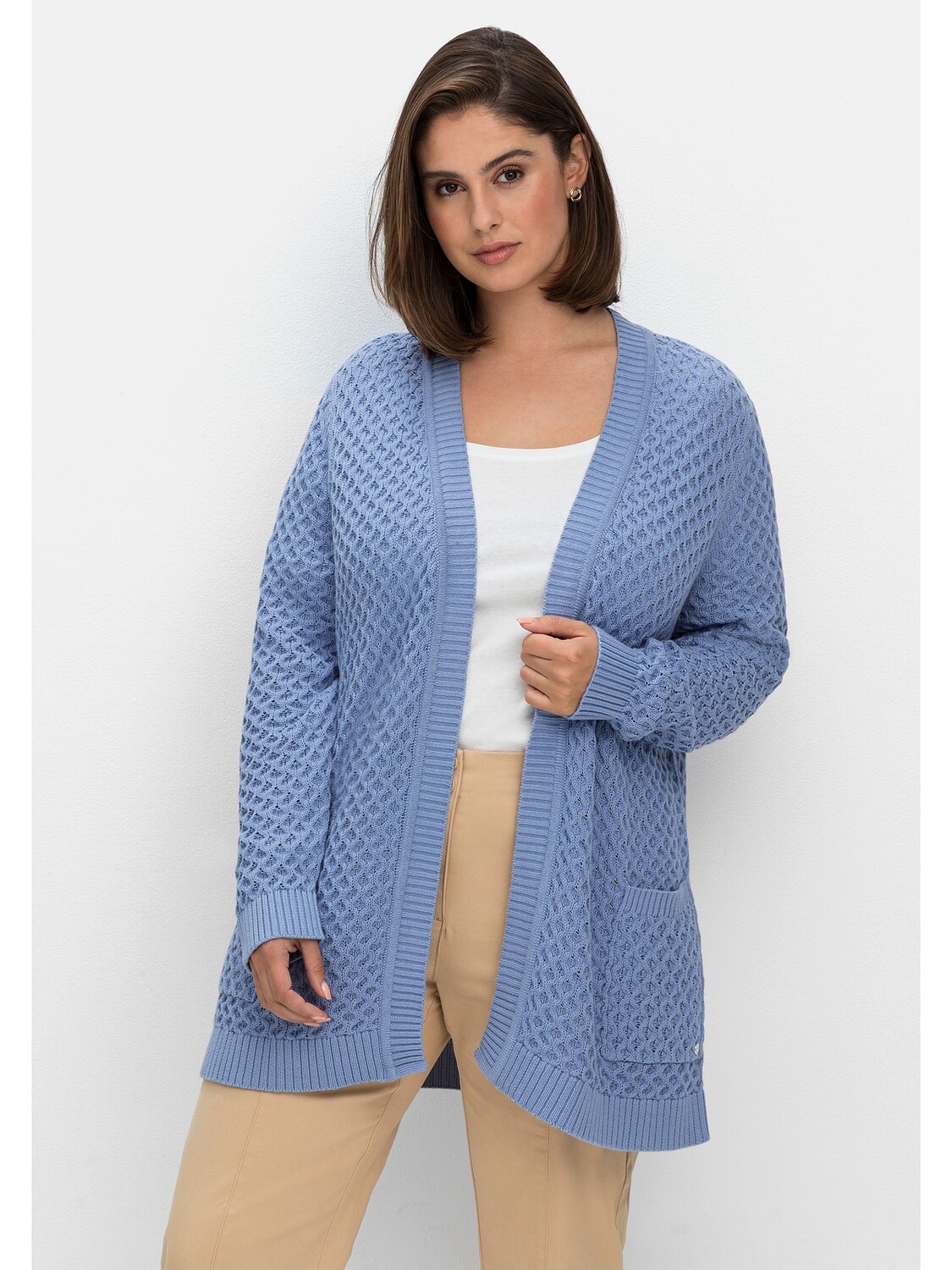 

Кардиган sheego Strickjacke, цвет mittelblau