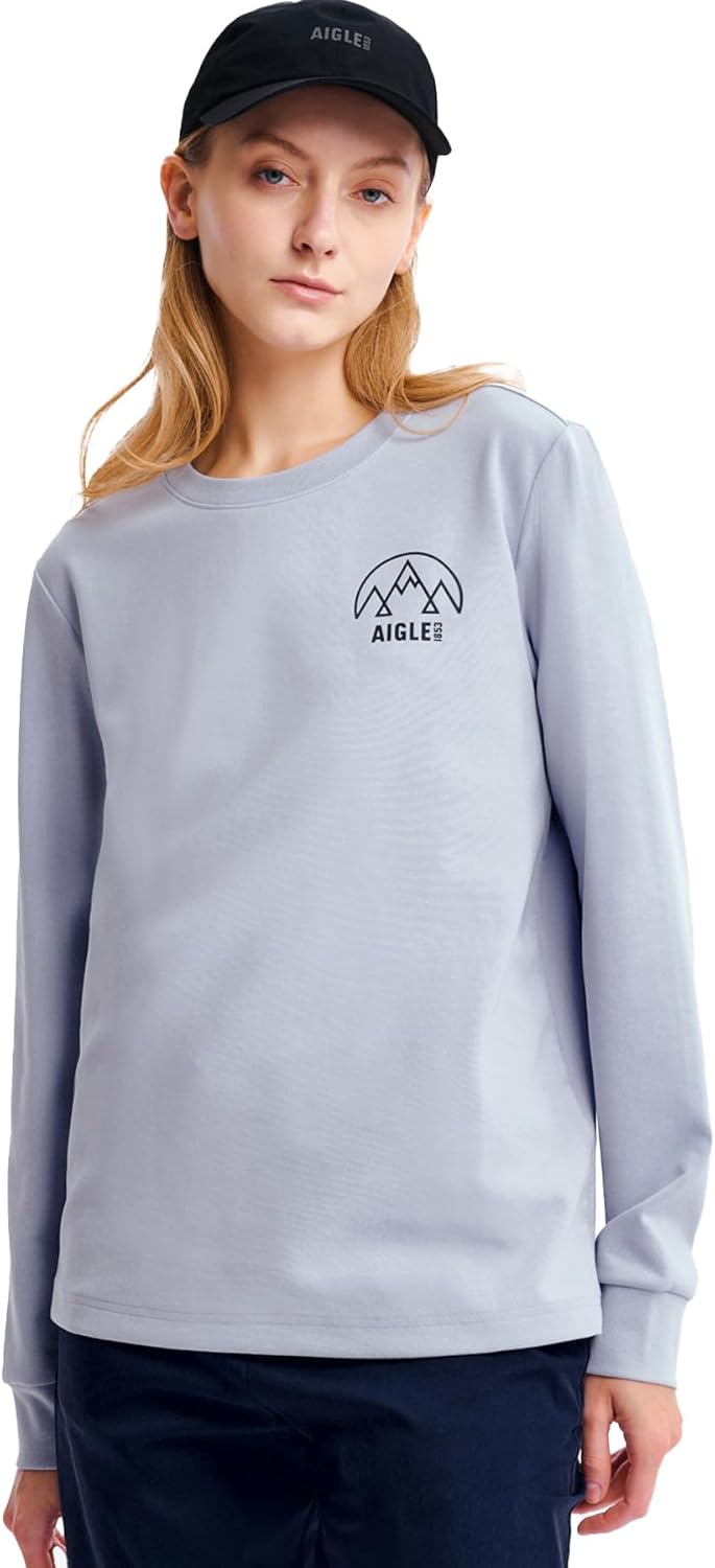 

Футболка с длинным рукавом Eggle Casual (Official) с защитой от УФ-излучения Aigle, светло-синий