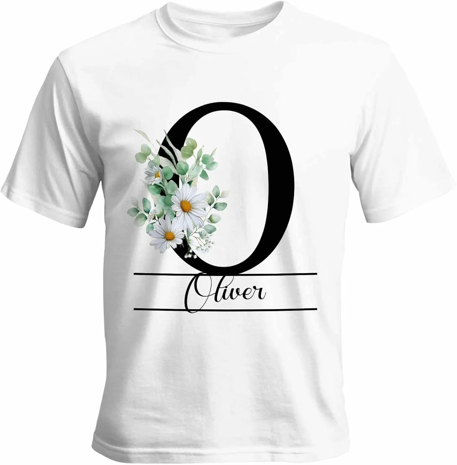 

Футболка с именем или текстом Daisy O, Unisex, Cotton, Round Neck Vaxbryntel