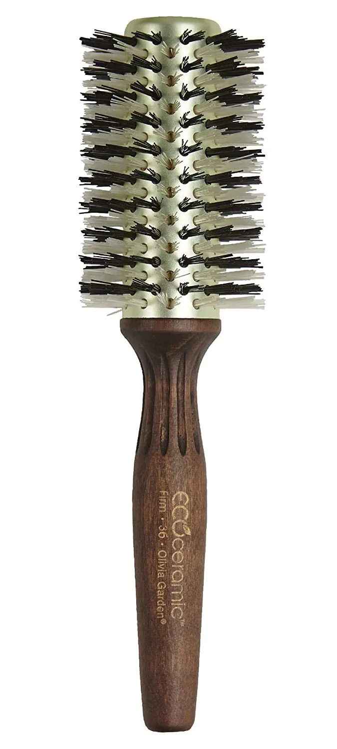 Круглая термощетка для волос Olivia Garden Ecoceramic с жесткой щетиной (не электрическая) 6,4 см