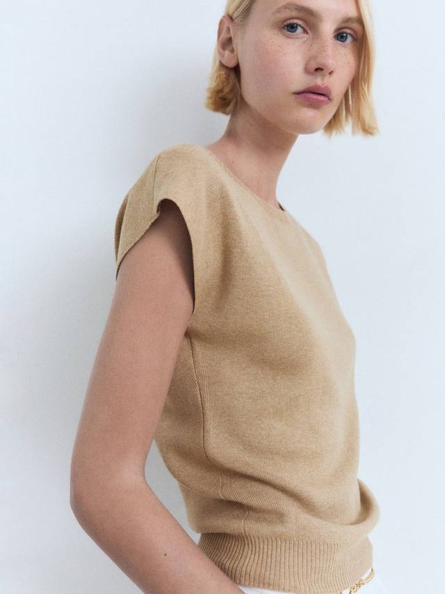 

Банановый джемпер из хлопковой смеси Mango