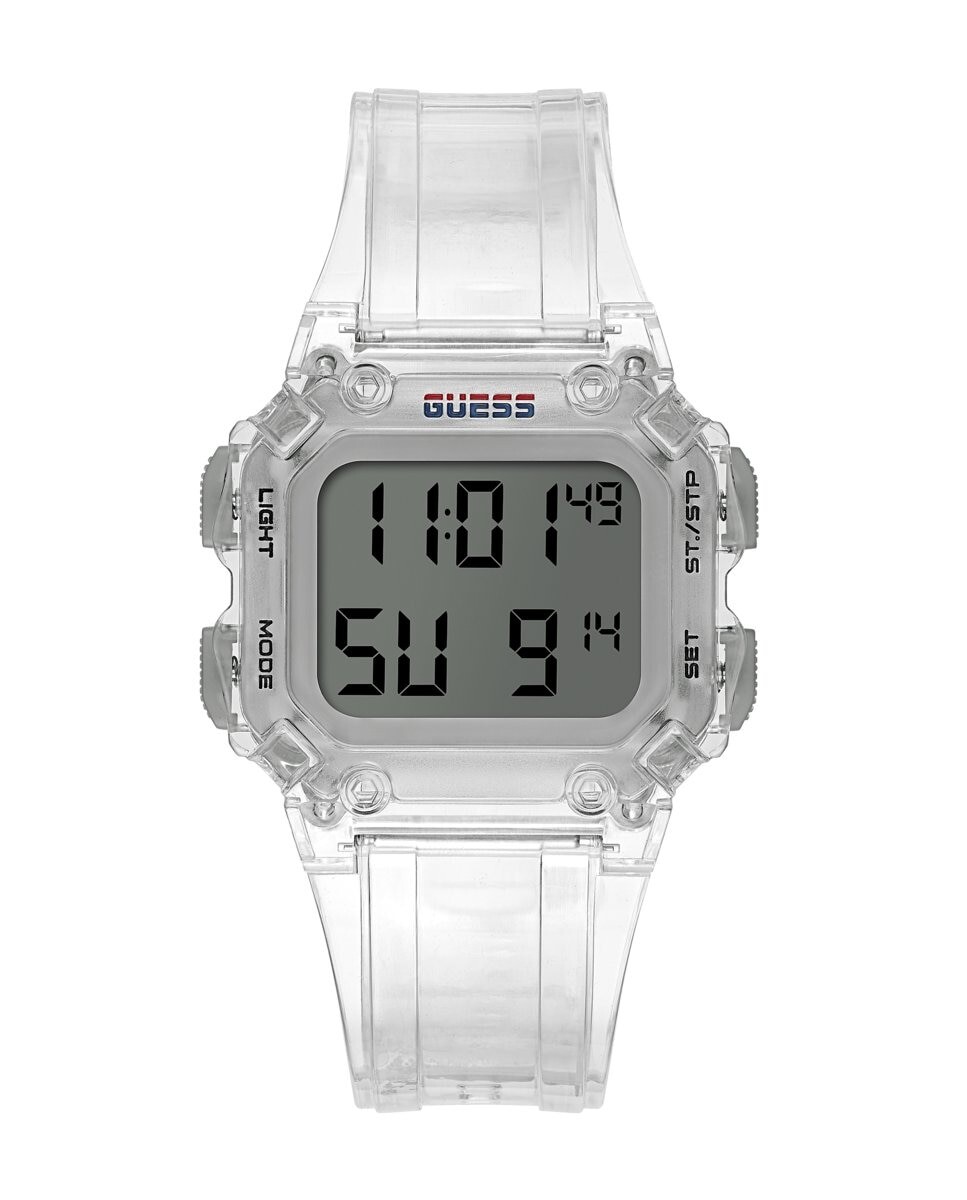 

Мужские часы Stealth GW0270G1 из полиуретана с прозрачным ремешком Guess, белый