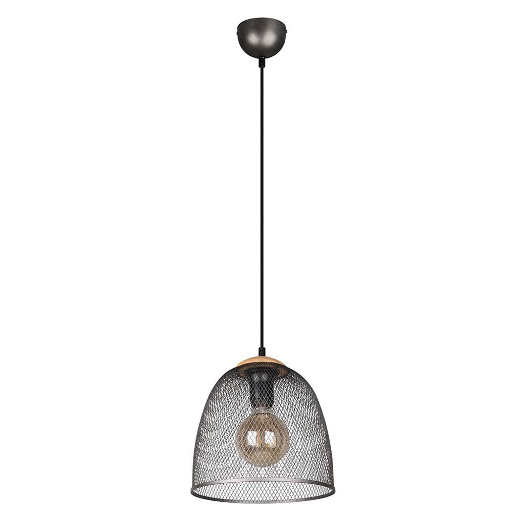 

Подвесной светильник, имитация сетки, дерево, серебро, H 150см etc-shop