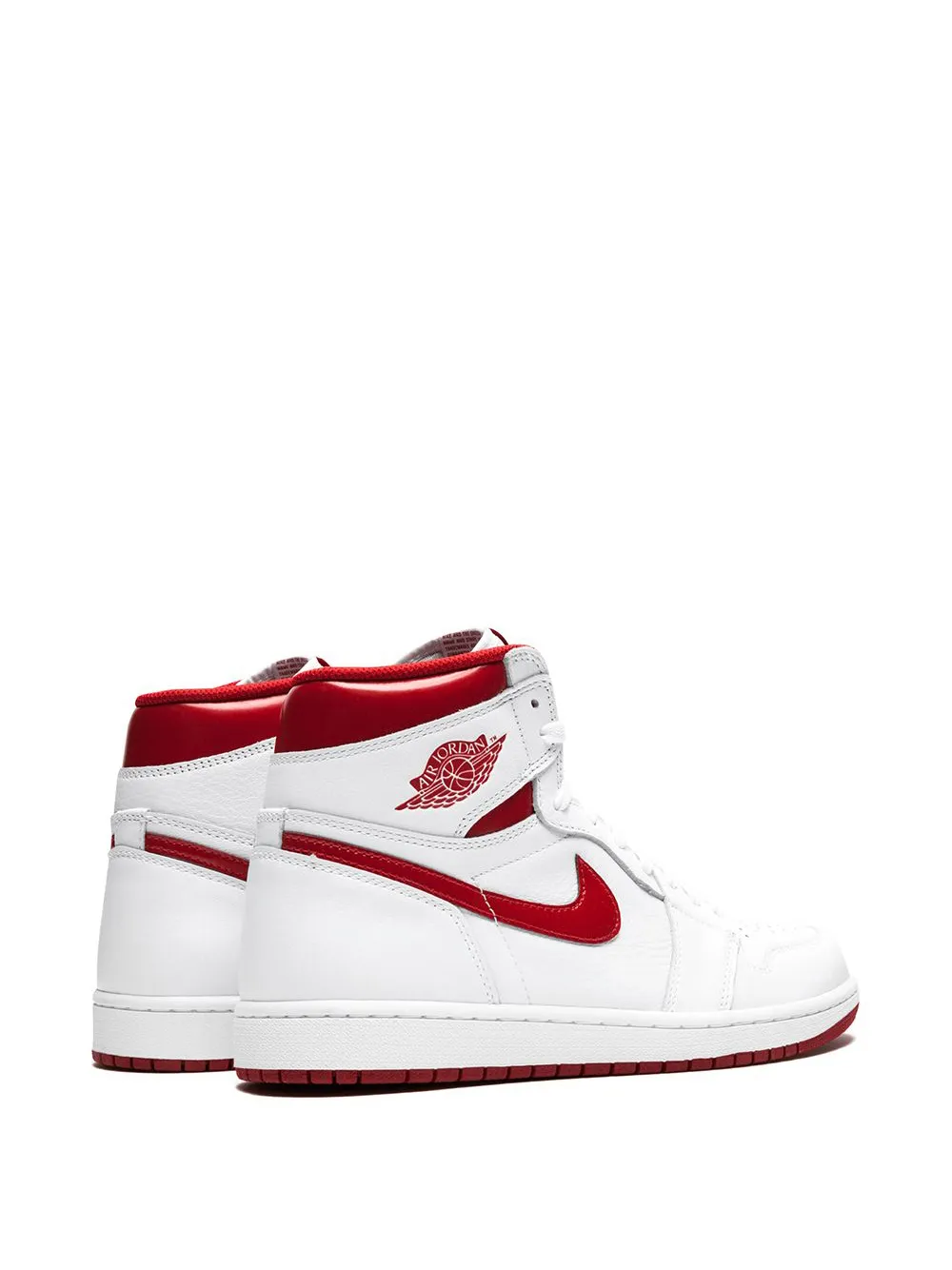 Кроссовки Air 1 Retro High OG «Красный металлик» Jordan, белый — фото 3
