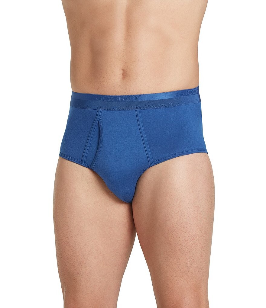 

Хлопковые трусы Jockey Signature Pima с полной посадкой (4 шт.), синий
