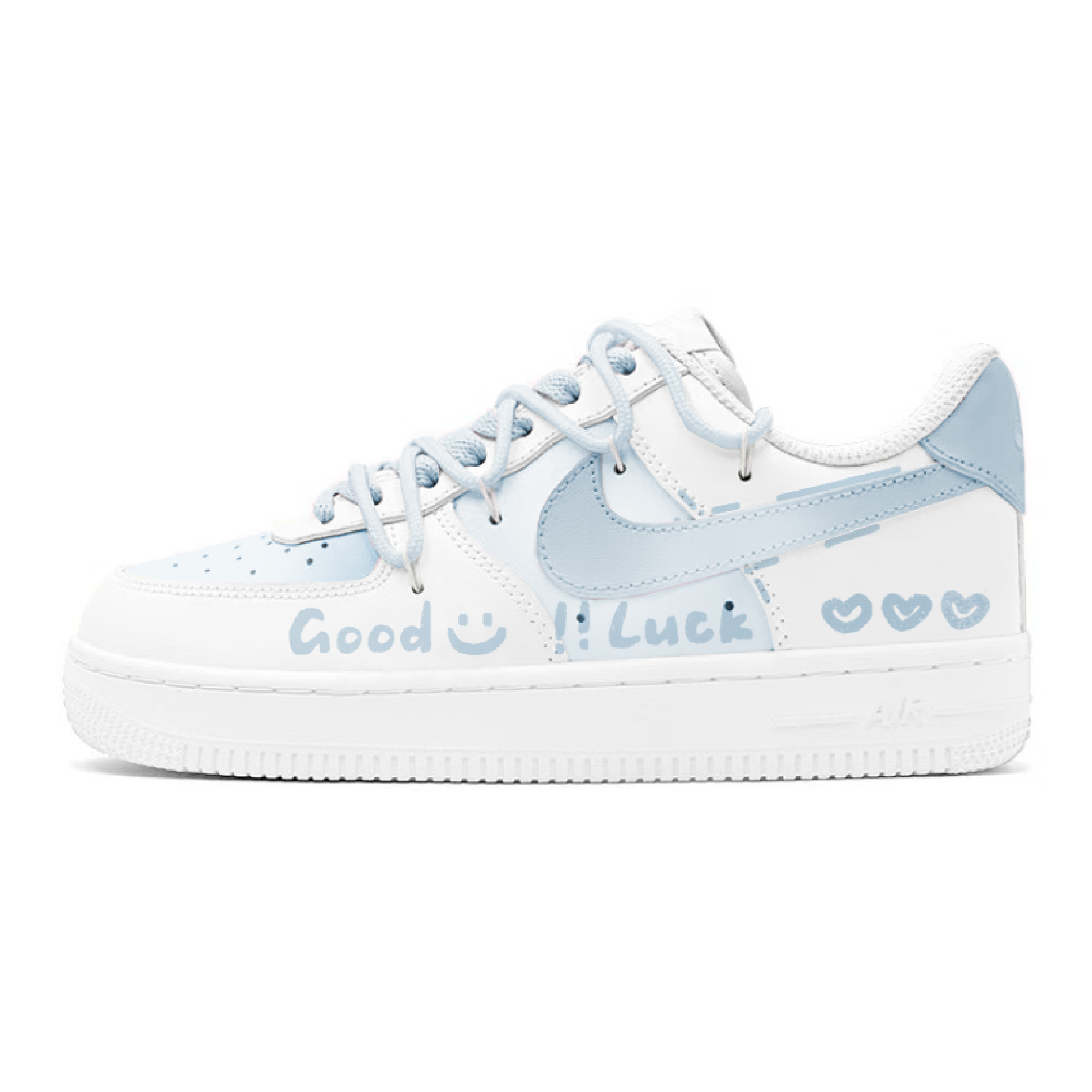 

Nike Air Force 1 LE нескользящие амортизирующие износостойкие низкие детские скейтбординг кроссовки blue pink для подростков