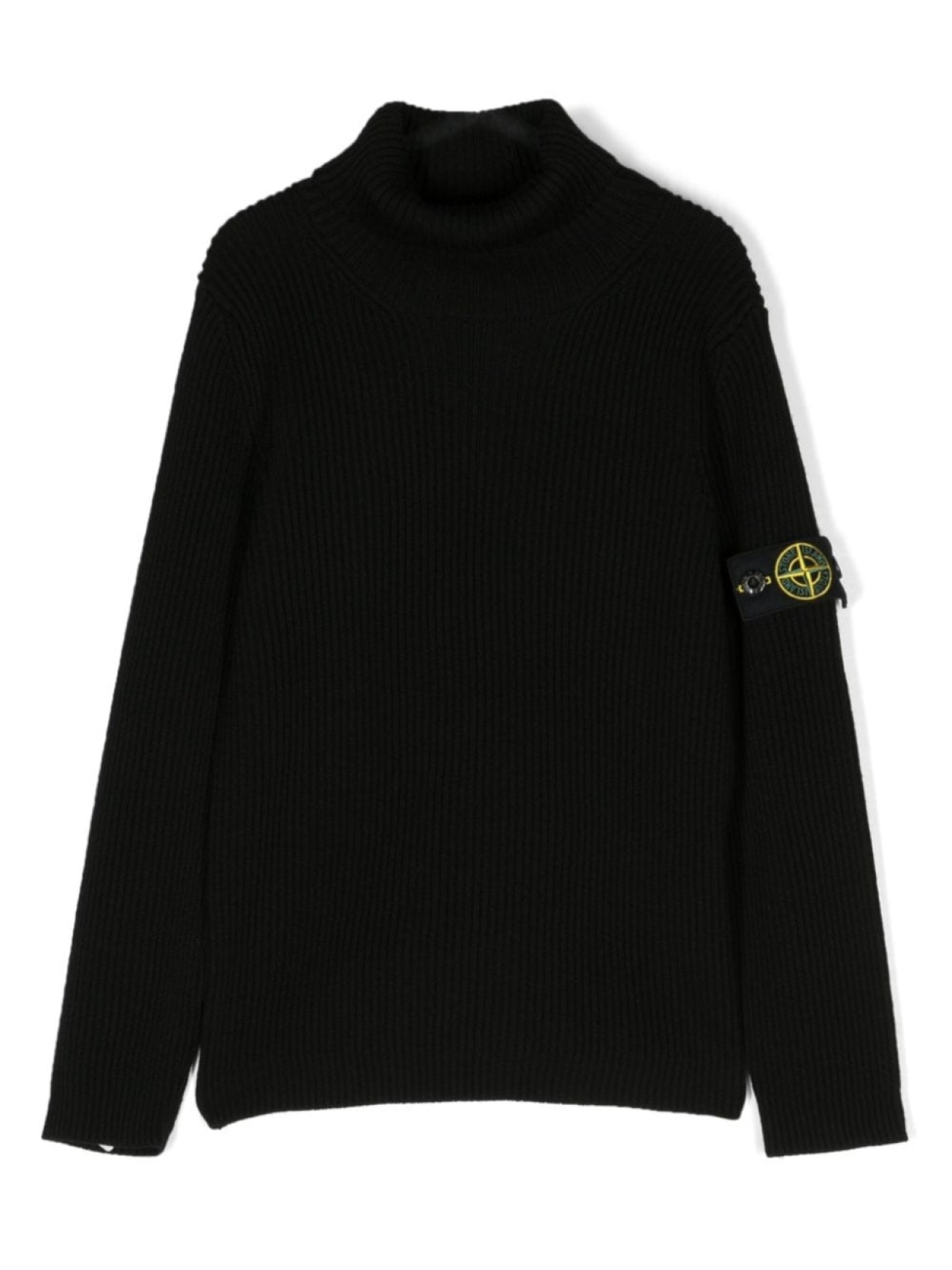 

Stone Island Junior джемпер из вирджинской шерсти с нашивкой Compass, черный