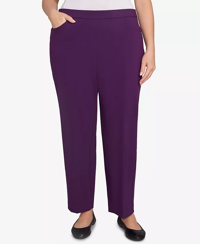 

Классические облегающие брюки Allure Plus Size средней длины Alfred Dunner, фиолетовый