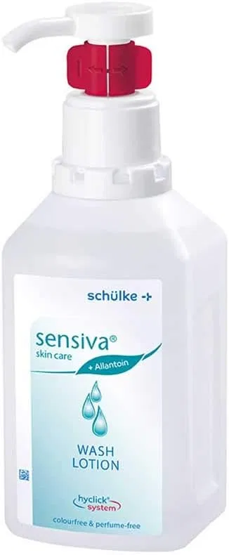Набор Schülke Sensiva Wash Lotion Hyclick: 20 бутылок по 500 мл и 1 диспенсер ‎Schülke — фото 2