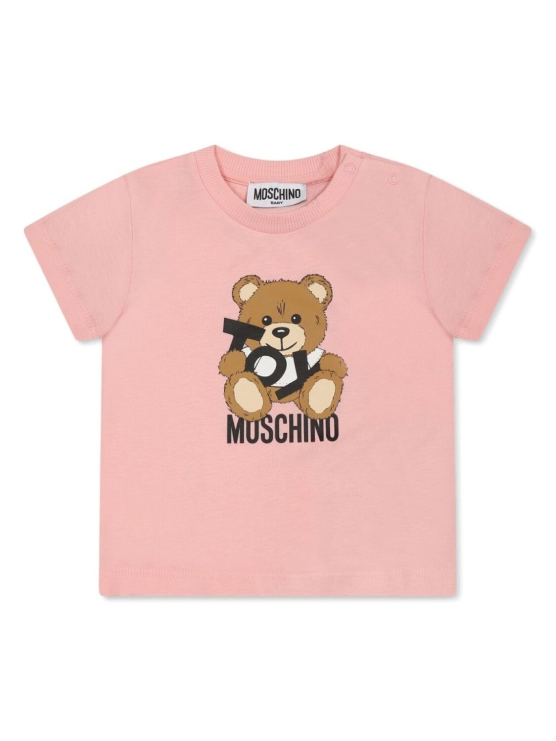 

Moschino Kids футболка с принтом, розовый